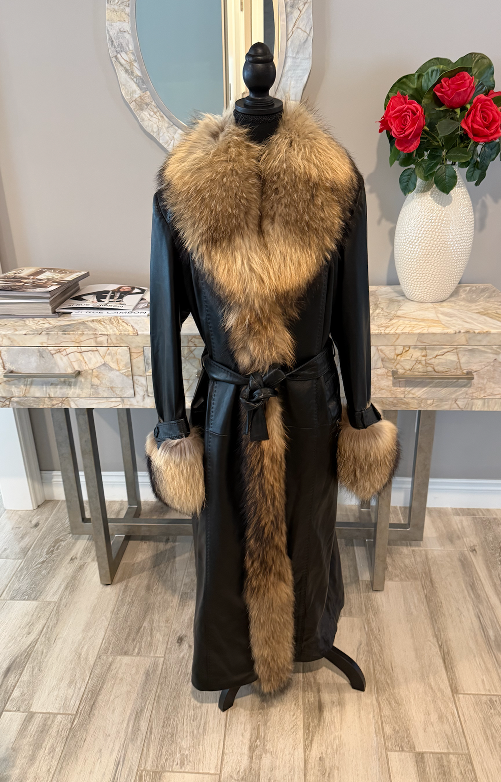 Size L: Leather and Raccoon