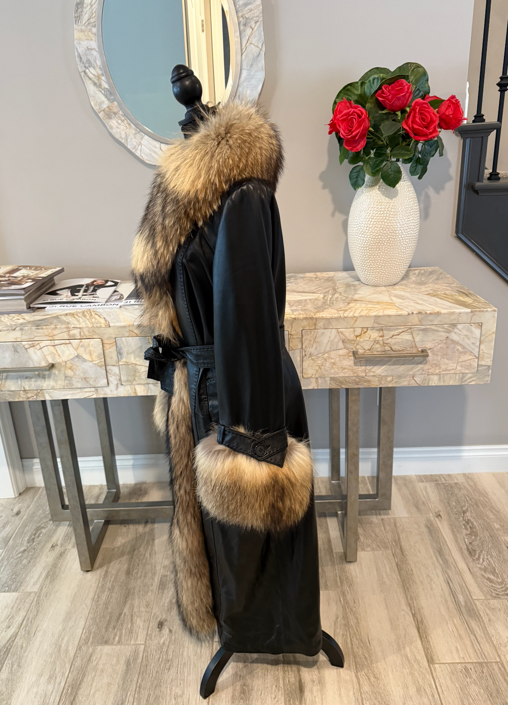 Size L: Leather and Raccoon