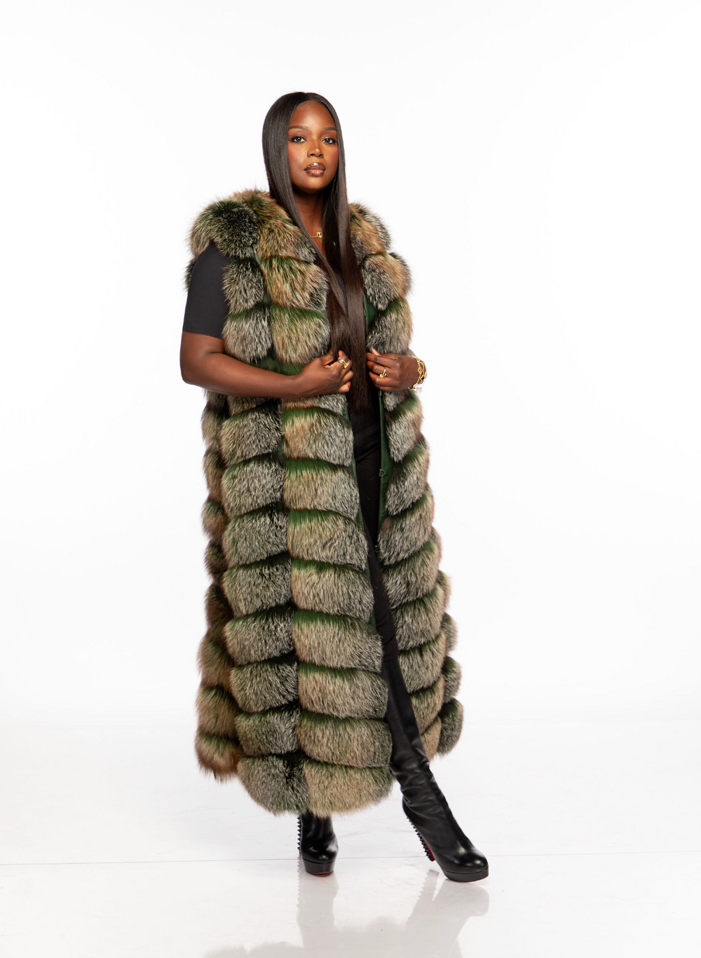 Gina Full Length Vest (Mean Green or Choose Color)