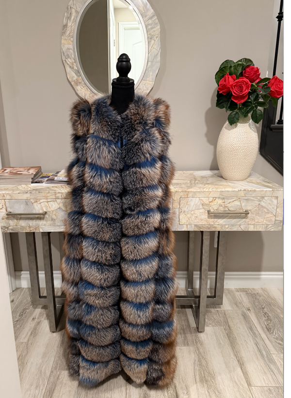 Gina Full Length Vest (Blue or Choose Color)