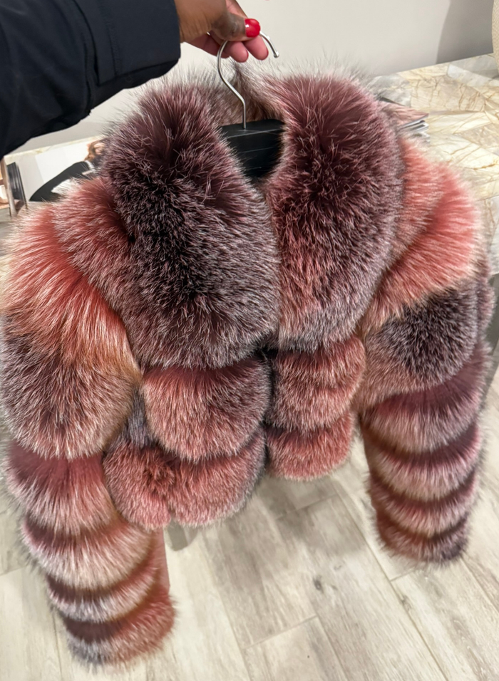 Chloe Cropped Jacket  Pink