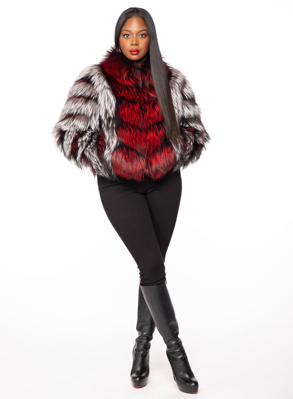 Thurmand Silver Fox Fur Jacket