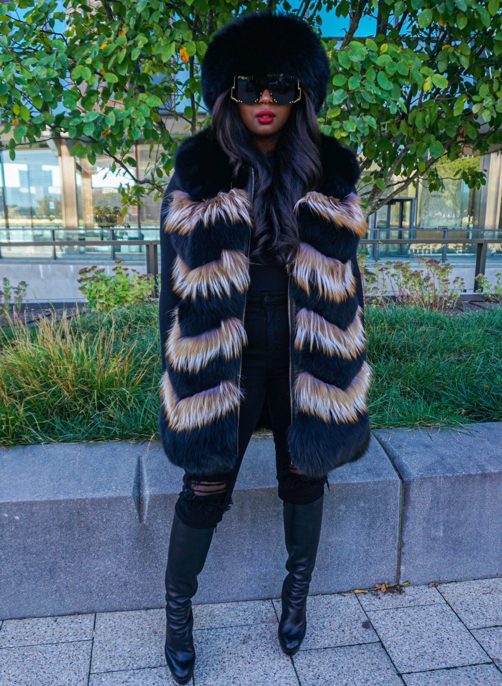 Mariah Two-Tone Fox Fur Vest