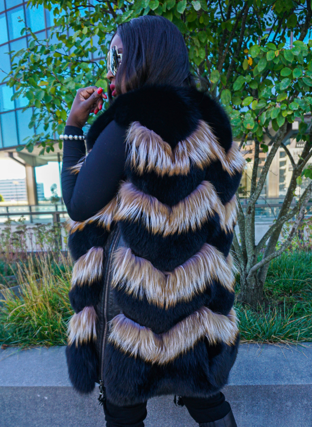 Mariah Two-Tone Fox Fur Vest