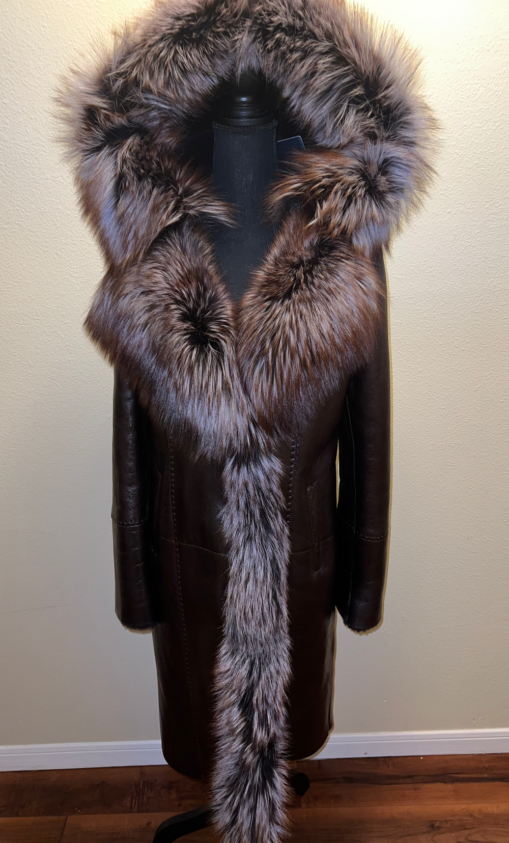 Size XXL: Shearling w/ silver fox fur