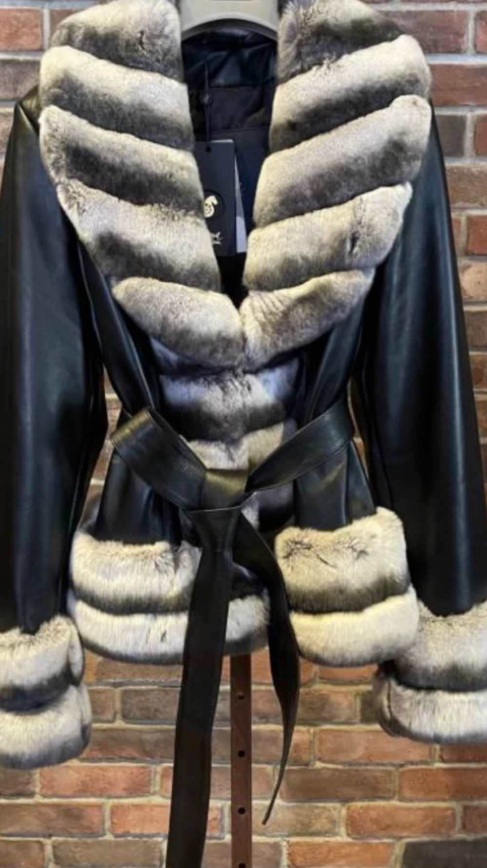 Multiple sizes (leather with rex rabbit fur)