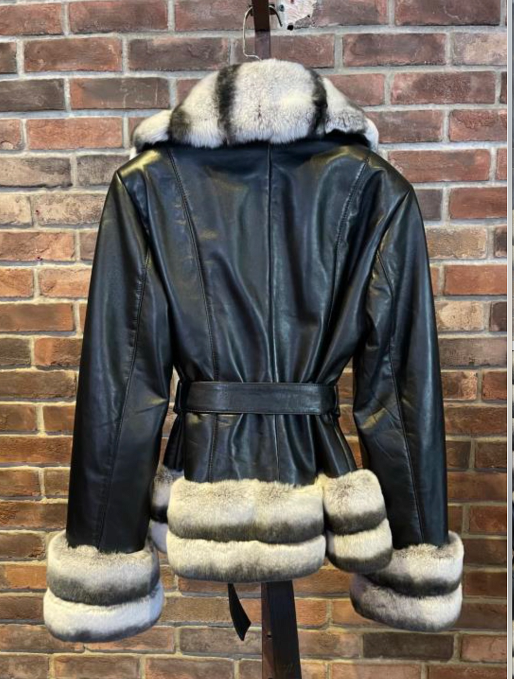 Rabbit fur lined jacket hotsell