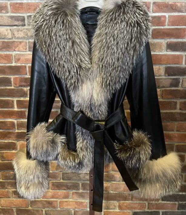 Multiple sizes: Leather with fox fur