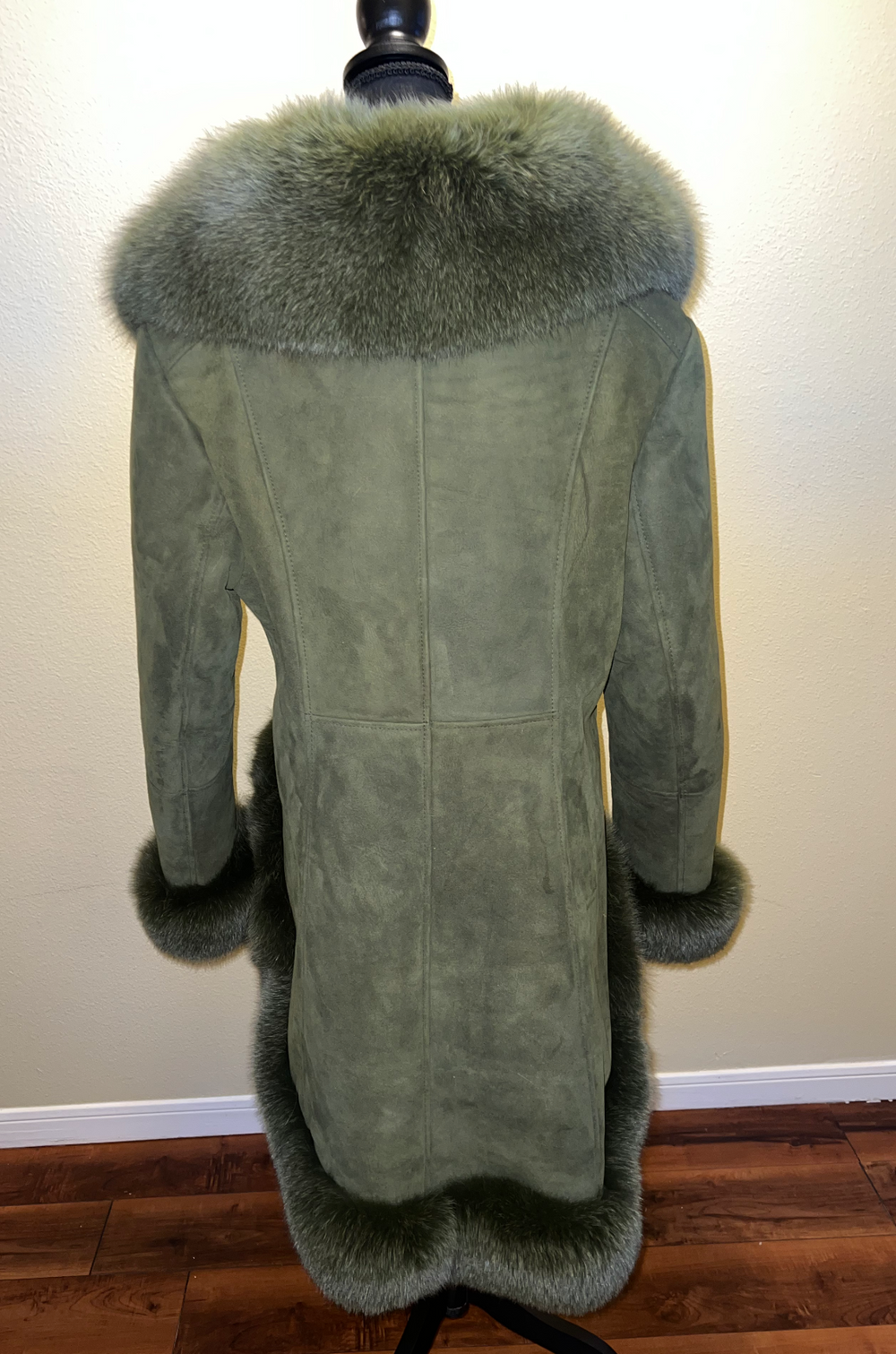 Size XXL: High Low Olive Shearling