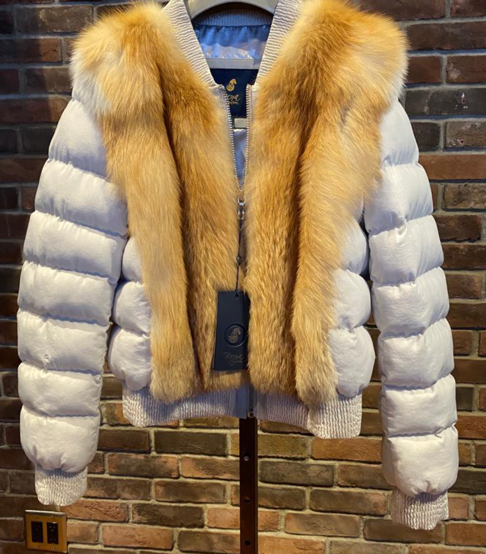 Fox fur puffer coat best sale