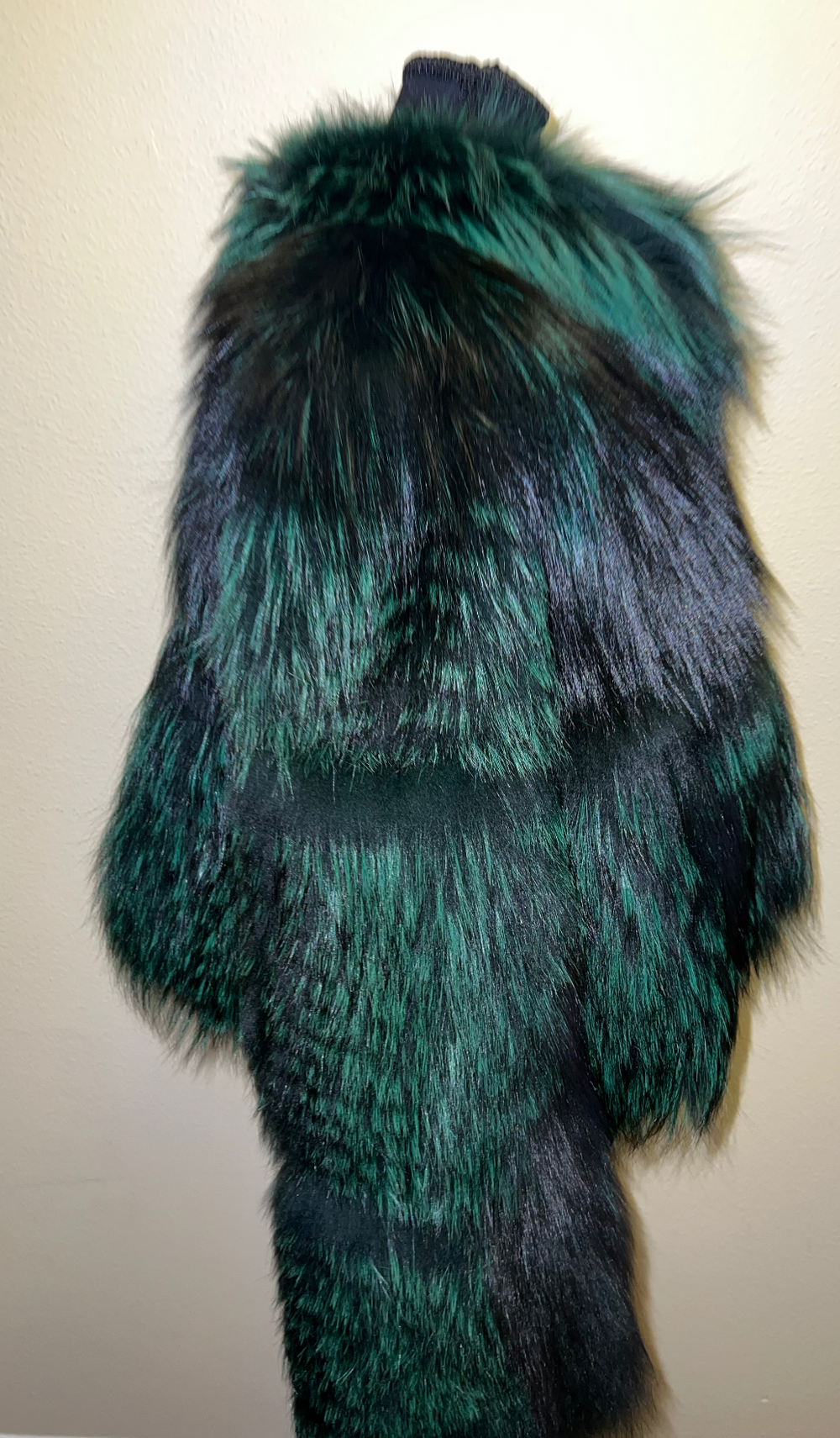 Size XL: Green silver fox jacket