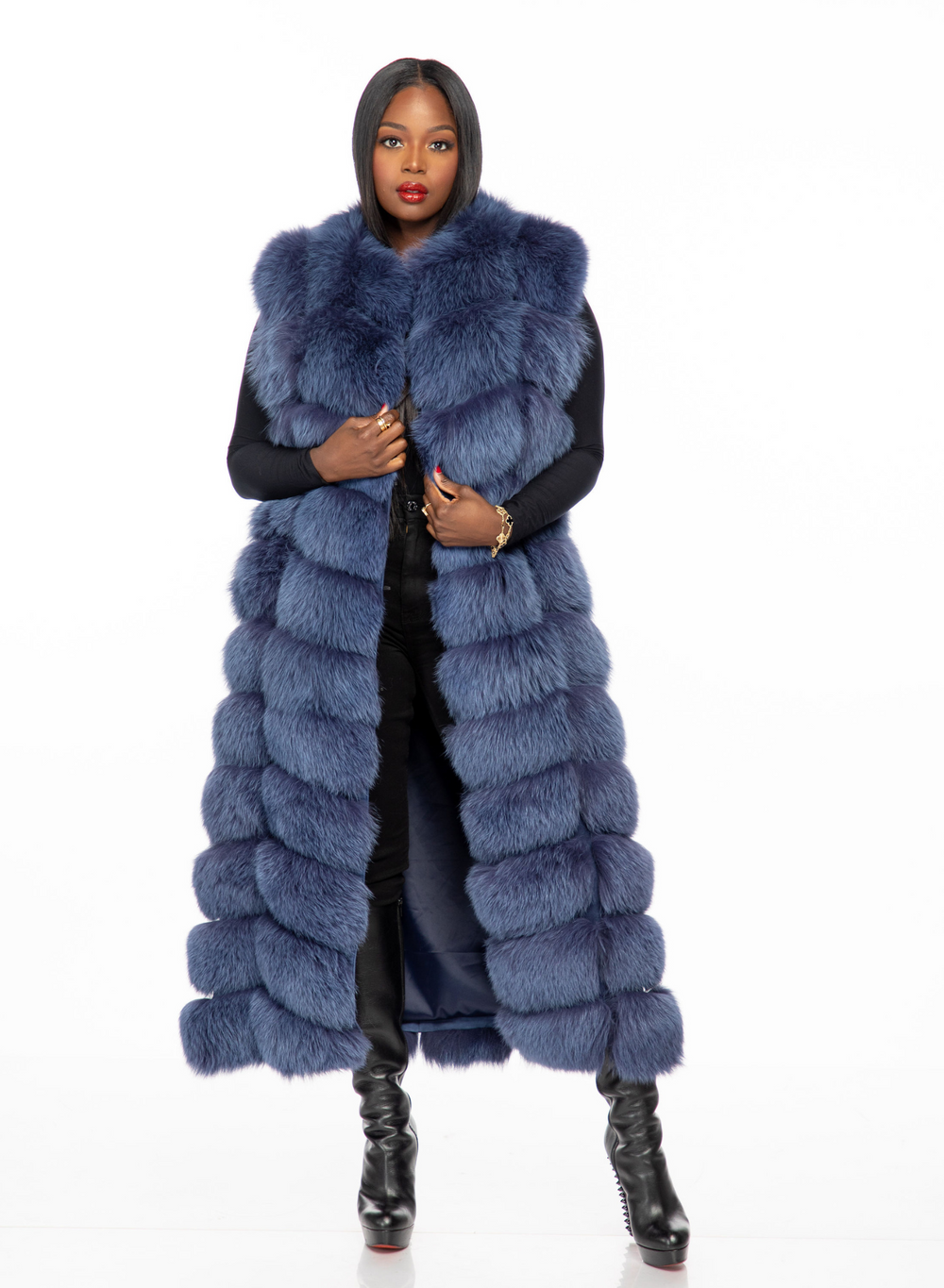 Customize Color: Gina Fox Fur Vest