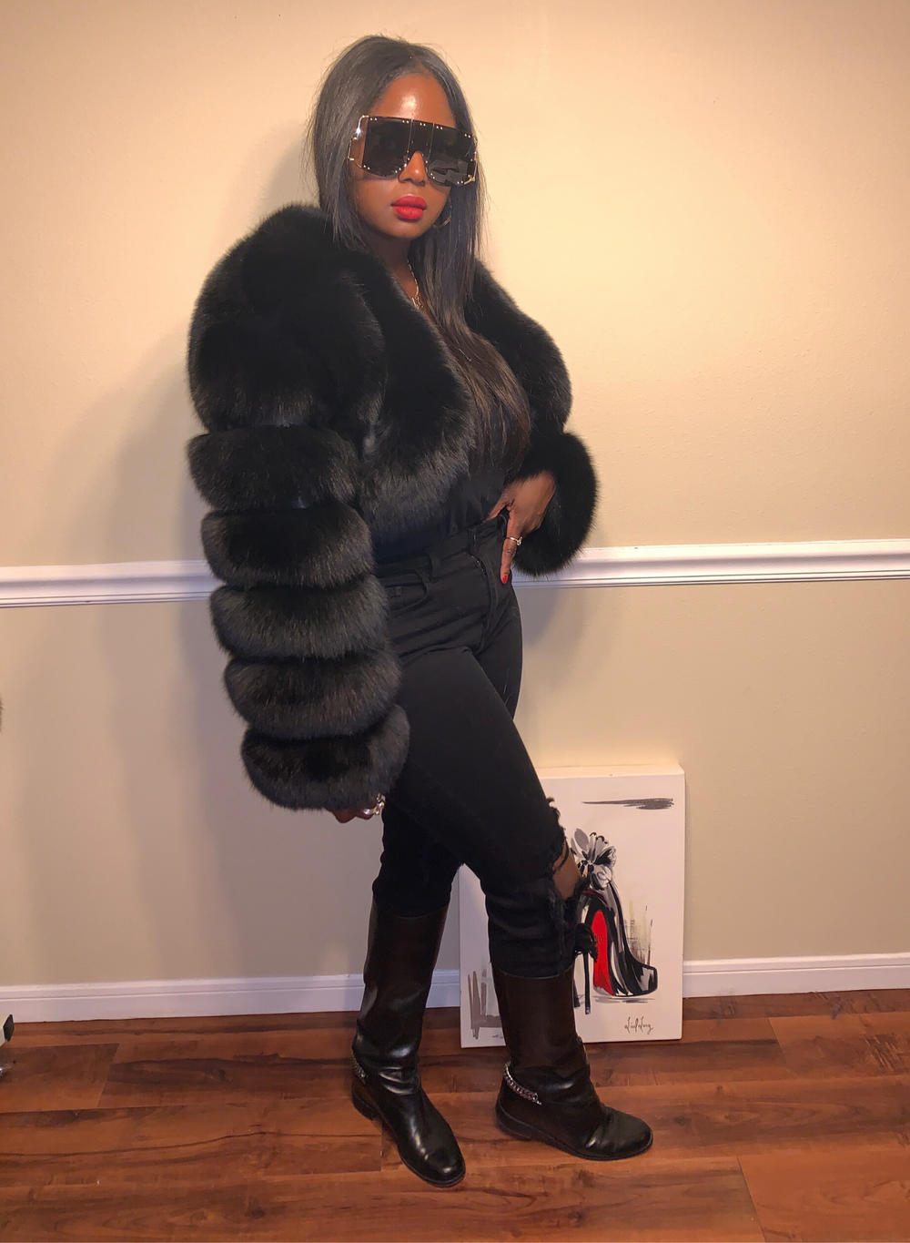 Size M. Fox Fur Bolero