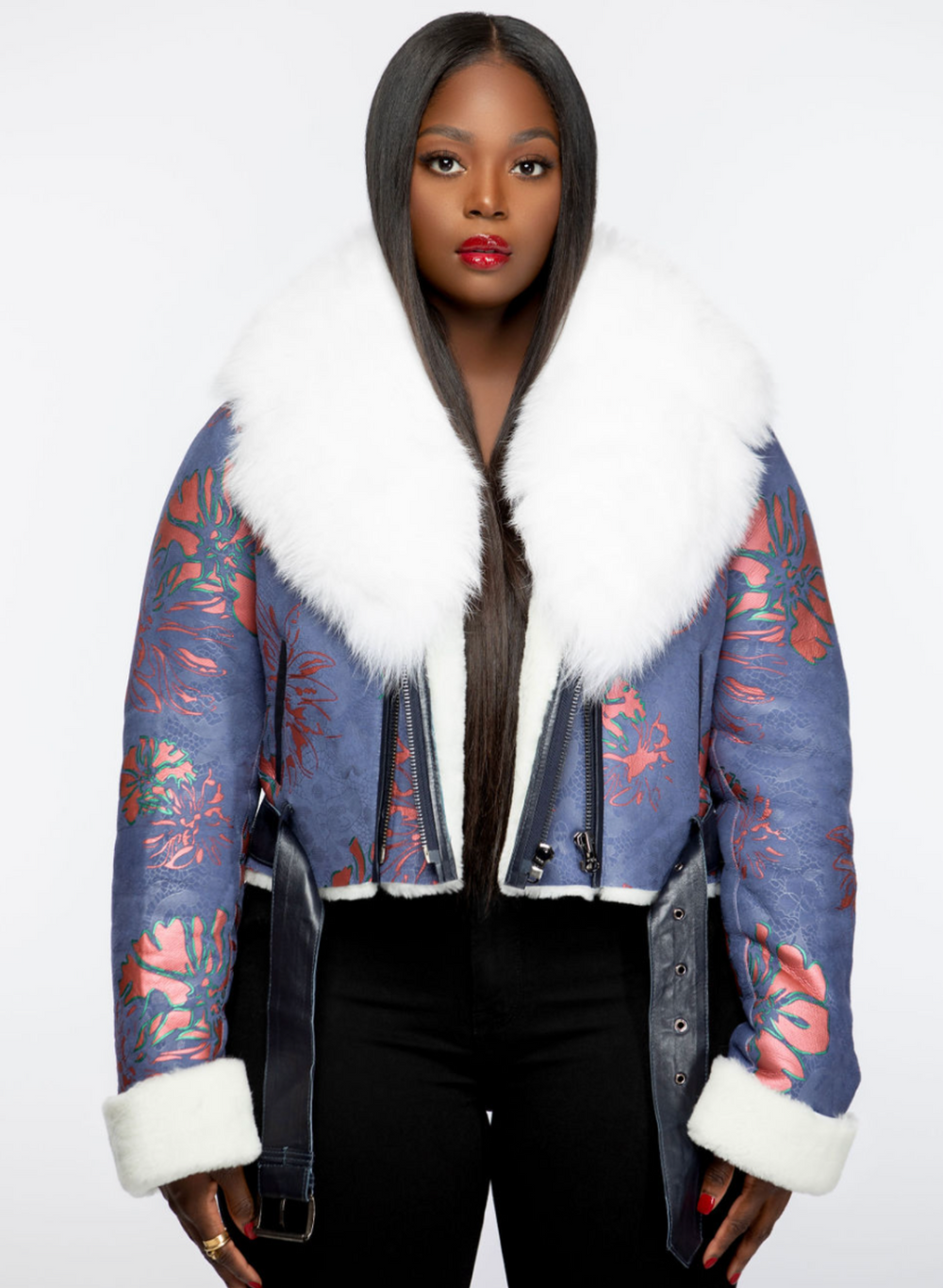 Ivy Floral Print Shearling – The Fancy Success