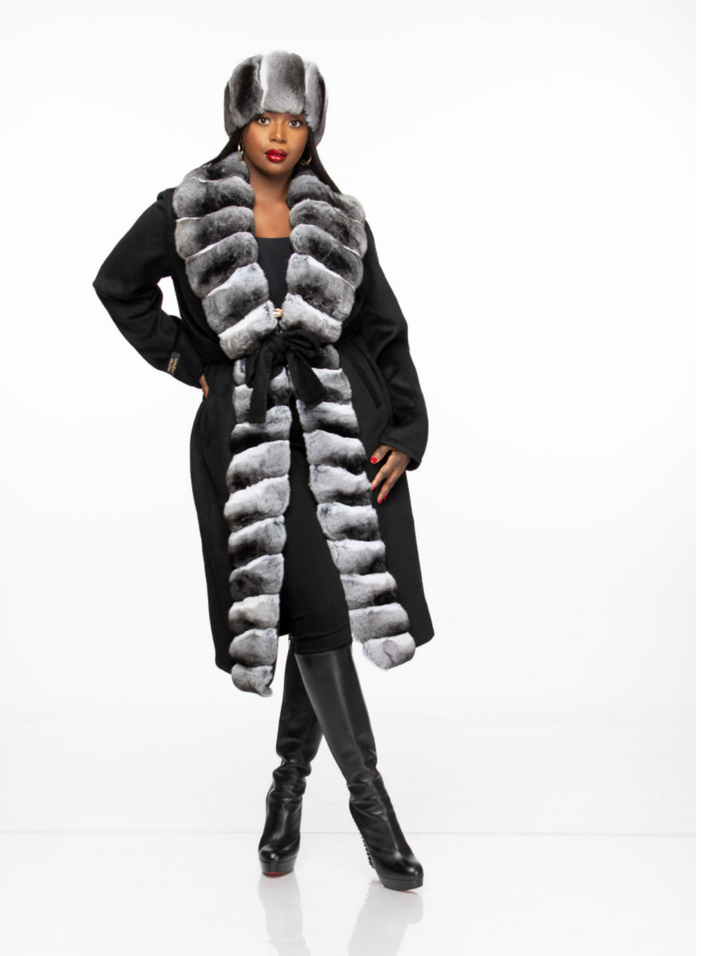 Shannon Cashmere and Chinchilla Coat