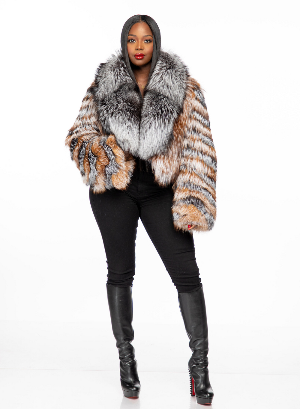 Skylar Silver Fox and Gold Fox Jacket